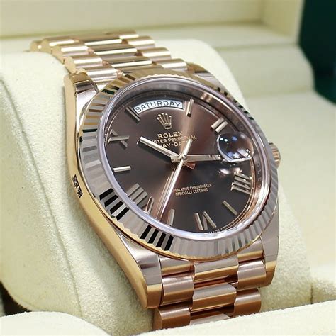 brown face rolex women's|rolex day date 40 228235.